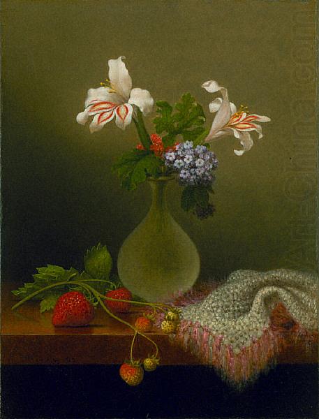 Martin Johnson Heade A Vase of Corn Lilies and Heliotrope china oil painting image